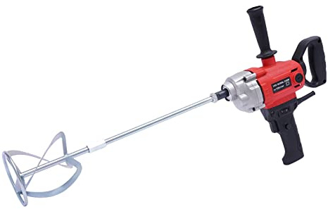 Mud Mixer Set with 2 Mixing Paddles 2400W, 1200RPM Mortar Mixer, Corded Electric Drill Mixer, Cement Mixer Tool Machine for Paint, Mud, Plaster, Concrete