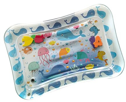 ORFOFE Alfombrilla Inflable de Agua para Bebés con Submarino Cojín de Gateo Tapete Acuático Portátil de PVC Seguro para Verano
