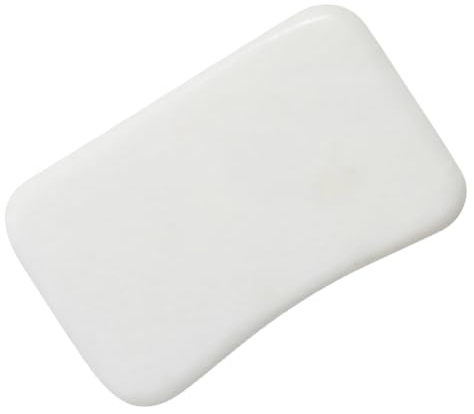 Generic Jade Gua Sha Massagegerät aus Natürlichem Weißem Jade Glattes Gua Sha Schabbrett für Gesicht und Körper Hautmassage Tool zur Durchblutungsförderung und Muskelentspannung