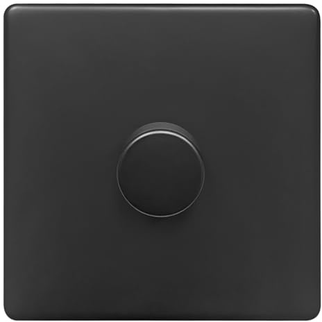 Matte Black 1 Gang LED Dimmer Switch, 2 Way, 5w - 100w BL350