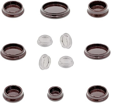 Furniture Cups. Carpet Protectors for Round Furniture Legs. Made in Germany (Clear, Inside Diameter 33mm - See Second Image Before Ordering This Size, Pack of 4)