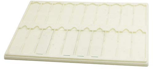 Mikroskop-Bodenwanne aus Kunststoff, 20 Stück, weiß, 1