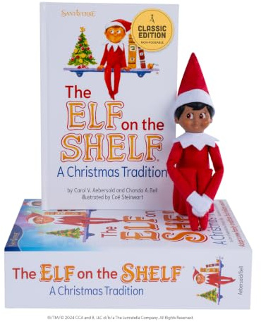 The Elf on the Shelf: A Christmas Tradition - Boy Scout Elf with Brown Eyes - Includes Artfully Illustrated Storybook, Keepsake Box and Official Adoption Certificate