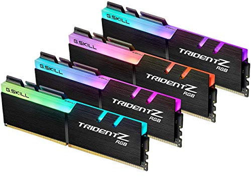 G.SKILL Trident Z RGB Series DDR4 RAM (XMP) 128GB (4x32GB) 3200MT/s CL16-18-18-38 1.35V Intel AMD Desktop Computer Memory U-DIMM (F4-3200C16Q-128GTZR)