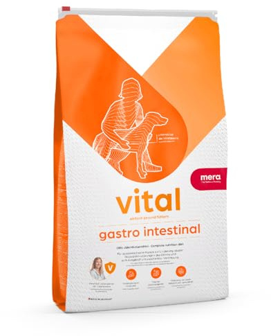 MERA Vital Gastro Intestinal 10kg Hundefutter trocken | Diätfutter bei Verdauungsstörungen mit hochwertigen Zutaten, leicht verdaulich, empfindlicher Magen, Blähungen, Durchfall