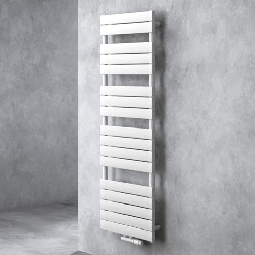 doporro Scaldasalviette da Parete per Bagno 160x60 cm, Radiatore Termoarredo Piatto in Acciaio ad Acqua Calda, Attacco Basso Centrale, Colore Bianco