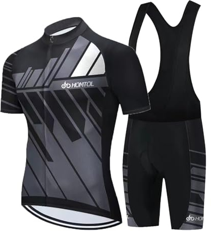 HOMTOL Rennrad Trikot Herren Kurzarm Radtrikot Set Fahrradbekleidung herren Fahrrad Anzug Radsport-bekleidung Radhose mit 3D-Gel-gepolsterten Shorts Radtrikots