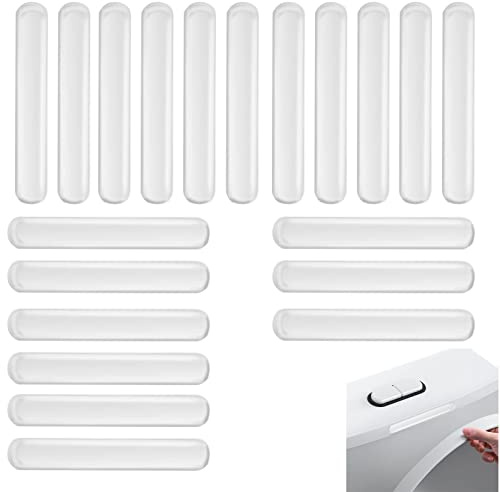 20 Stück Gummipuffer Selbstklebend YUTOU Crash pad Anti-Rutsch Streifen Möbelstoßstangen Selbstklebend Elastikpuffer Desktop-Anti-Rutsch-Pads Anschlagpuffer Transparent Möbelpuffer Türpuffer