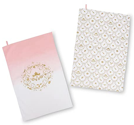 Disney Princess Küchenhandtuch-Set | schnell trocknendes Waschtuch, sehr saugfähiges Geschirrtuch