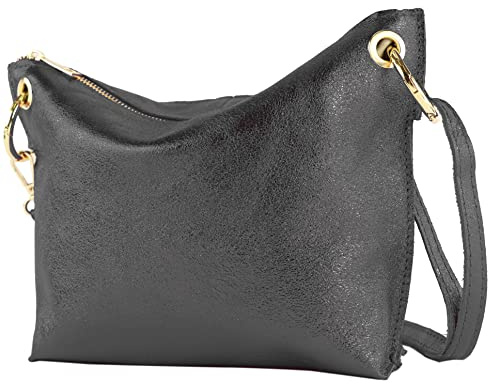 modamoda de T243 Damen Leder Umhängetasche Schultertasche handmade in Italy