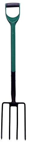Mon Mobilier Design Garden Fourche à bêcher compacte et légère avec poignée antidérapante Outil de Jardinage