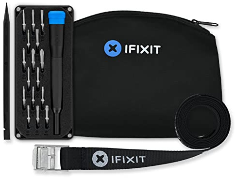 iFixit Everyday Carry Bundle - Portable Electronics Repair Toolkit with 16 Bits, Flat, Phillips, Hex & Specialty Bits, Spudger & Limited-Edition Strap