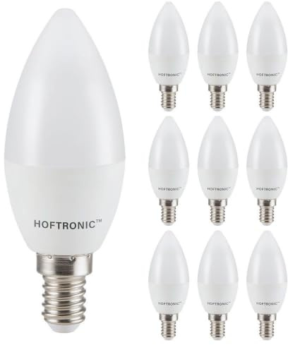 HOFTRONIC - 10X LED E14 Glühbirne - 2,9 Watt 250 lumen - 4000K Neutralweiß - Lampen E14 Kleine Fassung - Ersetzt 35 Watt - Leuchtmittel E14 - C37 Kerzenlampen
