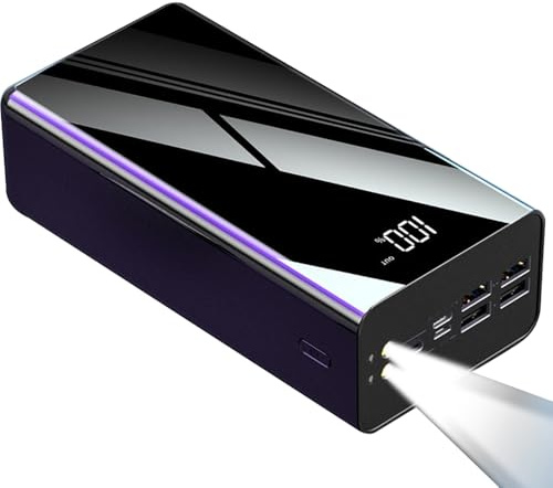 Banque d'alimentation, Power Bank Portable 2400W, Chargeur Rapide pour iPhone avec Lampe de Poche Batterie Externe USB C de très Grande capacité