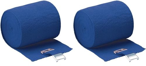 Höga Lastic-Color, blau, 8 cm x 5 m gedehnt, dauerelastische Idealbinde, 2er Pack (1 x 0.047 kg)