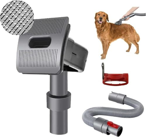 Für Dyson Hundebürste, nur kompatibel mit V7, V8, V10, V11, V12, V15, Vakuum-Haustierpflegeset mit Verlängerungsschlauch und Auslöserschloss für Dyson Pet Attachment