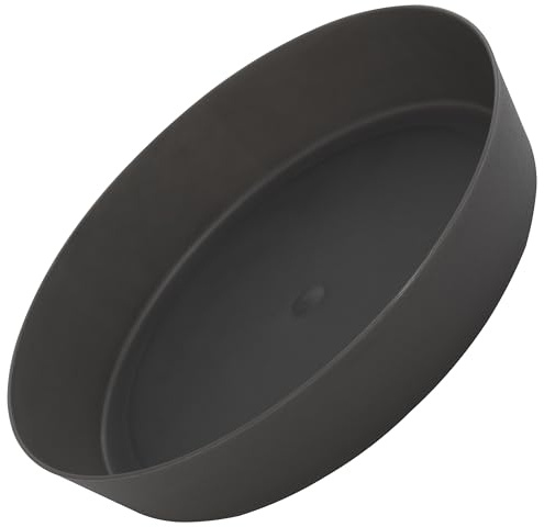 AERZETIX - C73864 - Juego de 5 platillos Debajo bandejas Ø Interior 140mm para Maceta - Color Antracita - en plástico - Plantas Jardinero