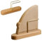 Coffee Filter Holder Wooden Stand, Brass & Wood Coffee Filter Paper Organizer Rack Holds 35 Filters, V60 Cone Fan Shaped Filter Storage for Pour Over Coffee Bar & Kitchen Use