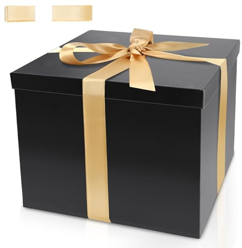 PRITOK Confezione Regalo Pieghevole: Scatola Regalo Grande Profonda per Natale, Compleanni, Anniversari e Nozze