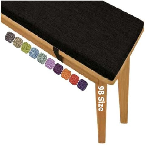 Miecoae 5cm Dick Sitzkissen Bank, Outdoor bankauflage, Schaumstoff Polster Sitzauflage Bank, Sitzpolster Outdoor Mit Abnehmbarem Bezug, Sitzkissen für Bank, Rutschfestes Bankkissen(Black T-5cm,120x35
