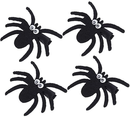 Mikinona Horquilla para El Pelo con Forma de Araña Aterradora 4 Unidades Diadema de Araña para Mujeres Niñas Y Niños Accesorios de Fiesta