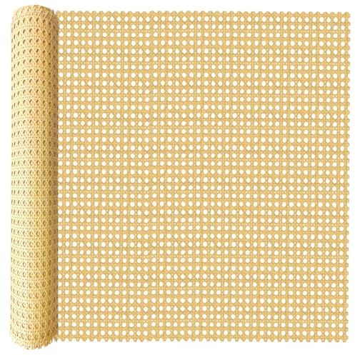 ALLINKIT 60 x 300cm Wiener Geflecht Meterware, Cane Webbing Rattan Roll,PE Kunststoff Flechtmatte für DIY Möbel Stuhl Sessel,Ideal für Handwerk Basteln Restaurierung Projekte