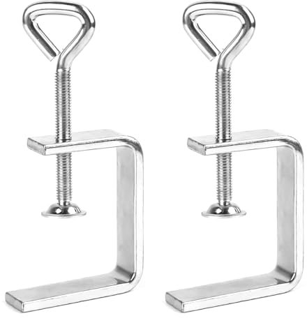 Laroal C Clamp 2 Pack Stainless Steel C Clamp Screw Clamp Provider Clamp Fixing Pliers Table Clamp Provider Clamp for Woodworking Metalworking DIY Projects 7-45mm