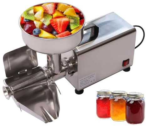 Electric Tomato Strainer Machine Tomato Sauce Maker Machine 450W Commercial Tomato Grinder Food Extruder Stainless Steel Food Press for Tomato Strawberry Blueberry Sauce