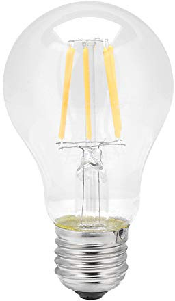 Phefop Lampadina Vintage E27 220V 2/4/6/8W a Filamento Resistente Al Calore per l'illuminazione del Soggiorno del Ristorante Materiale PS (Luce bianca 4W dimmerabile)