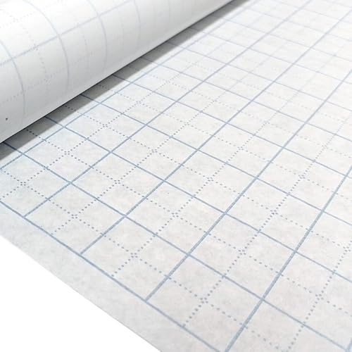 Rotolo di carta con motivo a griglia di alta qualità per sarti con stampa a griglia quadrata, dimensioni griglia 1 cm e 2 cm, modelli da disegno, sartoria, fornito su un rotolo, 91 cm di larghezza, 10
