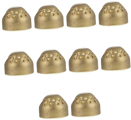 Coperchi Bruciatori Gas 10 Pezzi in Lega di Rame Oro | Cucina e Casa, Distribuzione Uniforme della Fiamma, Migliora L’efficienza di Cottura, Misura 145#