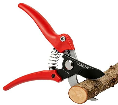 AGRICUT Bypass Garden Secateurs – Heavy Duty Professional Bonsai Scissors Pruning Shears with SK5 Steel Blade, Ergonomic Handle, Ideal for Plants, Hedges & Flowers