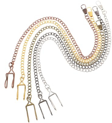 PartyKindom 5 Stück Retro Taschenuhrkette aus Metall für Weste und Hose | Jeans und Taschenuhr, Schnell Befestigt, Vielseitig Kompatibel, Robust im Alltag