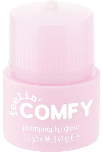 essence feelin' comfy fyllig läppglans, Lipgloss, Nr. 01, vårdande, skimrande, vegansk, utan alkohol, utan parabener, utan mikroplastpartiklar, 1-pack (12g)