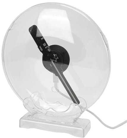 Cuifati Ventilador de Holograma 3D con Control Remoto, Proyector de Holograma 3D con 80 Cuentas LED, Pantalla de Publicidad LED para Fiestas de Letreros de Tiendas Comerciales