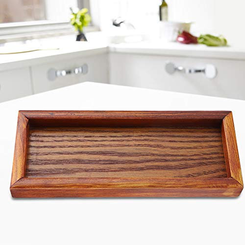 Vassoio da portata rettangolo, piatto frutta vassoio in legno vassoio da tè piatto da portata snack piatto di conservazione alimenti per hotel casa(20 * 8cm)