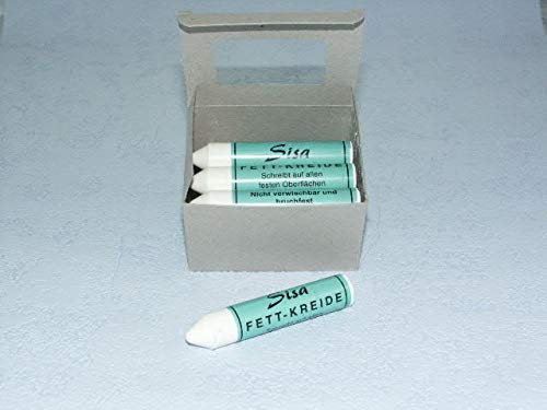 SISA Fett-Signierkreide weiß 12 Stück, Reifenkreide, Fettkreide 260201