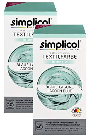simplicol Textilfarbe intensiv Blaue Lagune, 2er Pack