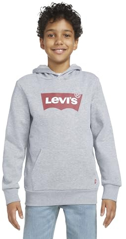 Levi's Kids Batwing screenprint huvtröja pojkar 10–16 år, Grå ljung, 10 År