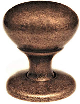 French Furniture Fittings Set of 6 Cabinet Knobs from The Romeo Collection – Antique Brass Wardrobe & Cupboard Handles – 32mm Kitchen Doors, Drawers, Furniture, Cupboard Handles