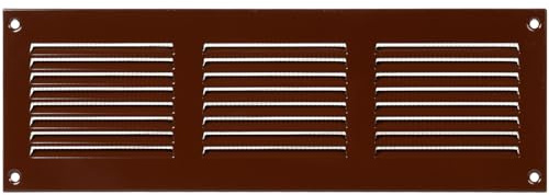 30 cm x 10 cm Braun Lüftungsgitter mit Insektengitter - Innen- und Außenentlüftungsabdeckung - Heizungs-, Kühlungs- und Lüftungsanwendungen. (300 x 100 mm, Braun)