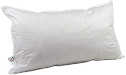 TAKImed Almohada de Cama Suave de Microfibra hipoalergénica Lavable, Almohada de Microfibra con Efecto Memoria, Suave y Confortable, Fabricada en Italia