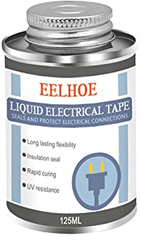 Flüssiges Isolierband, wasserdichtes schnell trocknendes schwarz/Weiß, 125ml, Röhrenisolierung, Isolierbänder Elektrikerband Klebeband Isoband entflammbarer Kleber für Elektro (Black)