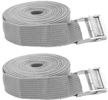 Alomejor 2 Pezzi Cinghie di Fissaggio Cinghie a Cricchetto di Ancoraggio per Camion Bagagli Auto Tavola da Surf Kayak Moto