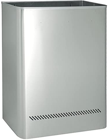 OFITURIA® Papelera de Interior Acero Inoxidable Capacidad 25 litros Color Satinado Multiusos con Perforados Inferiores para Colgar