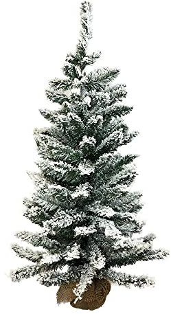 Mondo Verde Garden Kunstbaum, 90 cm, Tanne, mit Korb, Weihnachtsbaum, 90 cm, Grün, Synthetisch, Topf, Stand, Winter, Weihnachtsdekoration