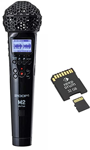 Zoom M2 MicTrak 2-Kanal Audio Recorder + keepdrum Speicherkarte 32 GB