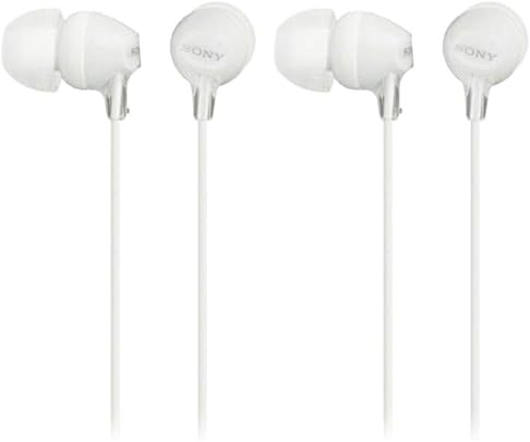 Sony MDR-EX15LPW Ecouteurs Intra-Auriculaires - Blanc (Lot de 2)