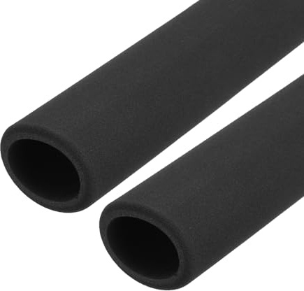 QUARKZMAN Rohrisolierschlauch Schaumstoffrohr für Griffunterstützung 35mm ID 47mm OD 395mm Länge Wärmeschutz Schwarz 2 Stück