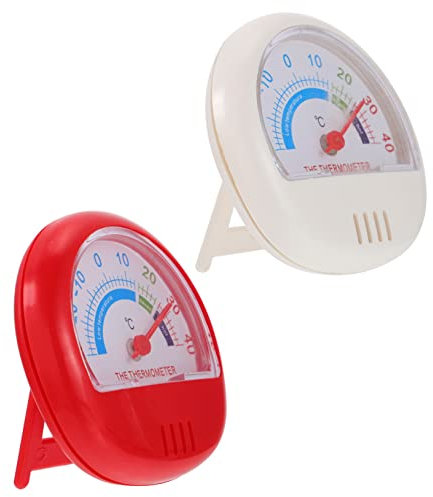 PRETYZOOM 2 Stk Thermometer Lcd-gefrierschrank Digitales Hygrometer Digitale Temperaturanzeige Gefrierraum Temperaturmessgerät Restaurant Tragbar Rot Kühlschrank Plastik